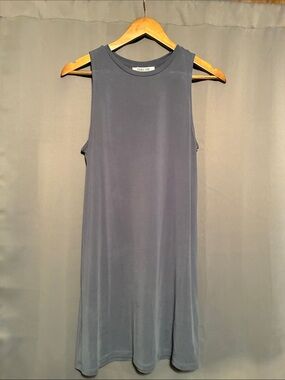 Double Zero Slate Blue Sleeveless Shift Dress